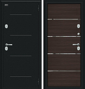 Товар Дверь Thermo Лайн Букле черное/Wenge Veralinga BR4579